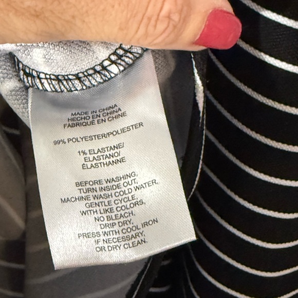 Black Shirt with White Stripes - Picture 3 of 7